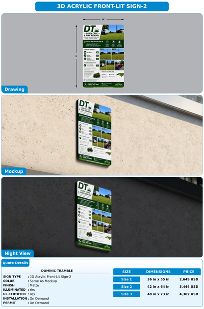 CUSTOM MOCKUP SIGN FOR Dominic Tramble