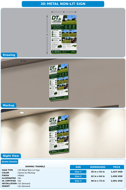 CUSTOM MOCKUP SIGN FOR Dominic Tramble