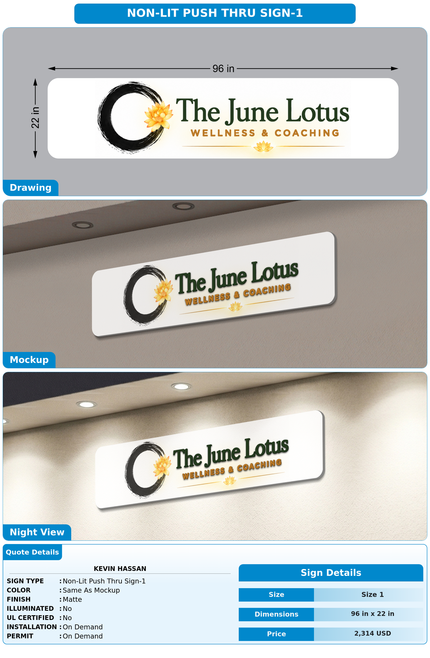 CUSTOM MOCKUP SIGN FOR kevin hassan