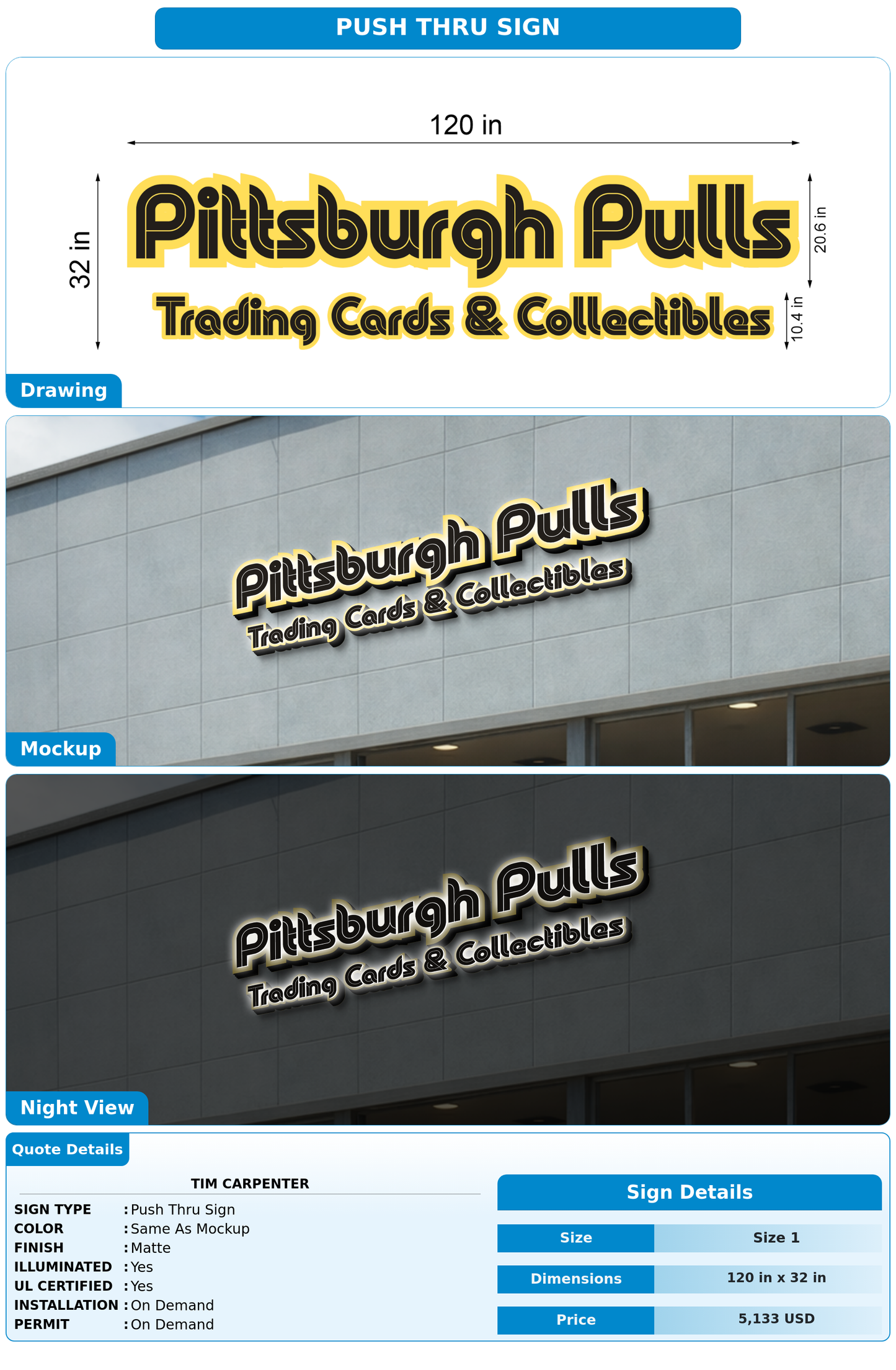 CUSTOM MOCKUP SIGN FOR Tim Carpenter