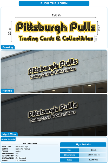 CUSTOM MOCKUP SIGN FOR Tim Carpenter