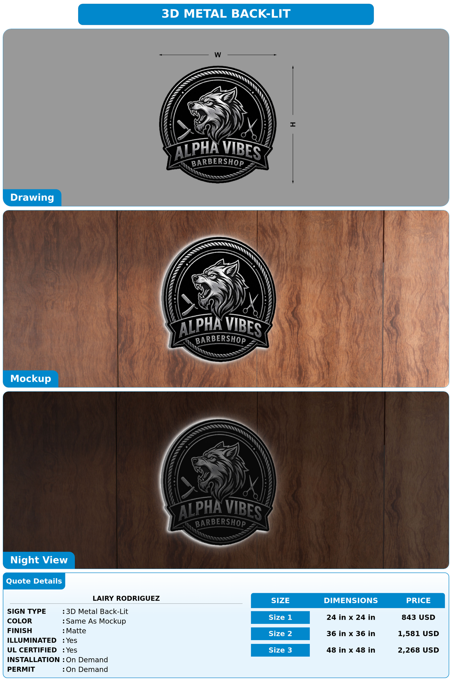 CUSTOM MOCKUP SIGN FOR Lairy Rodriguez