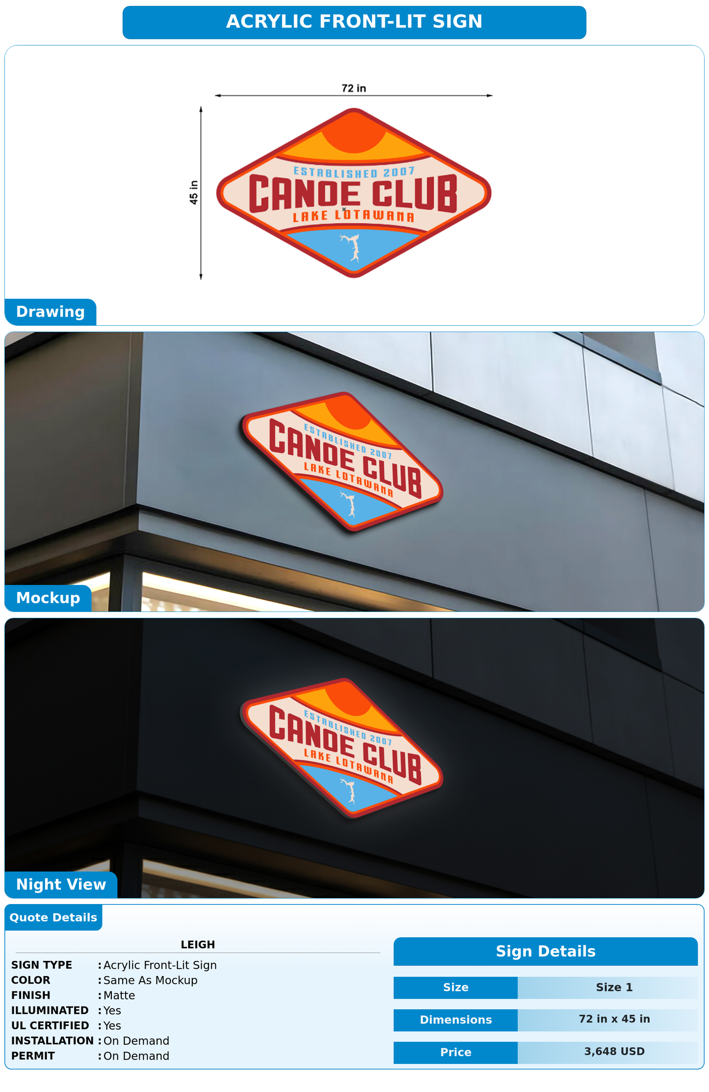 CUSTOM MOCKUP SIGN FOR Leigh