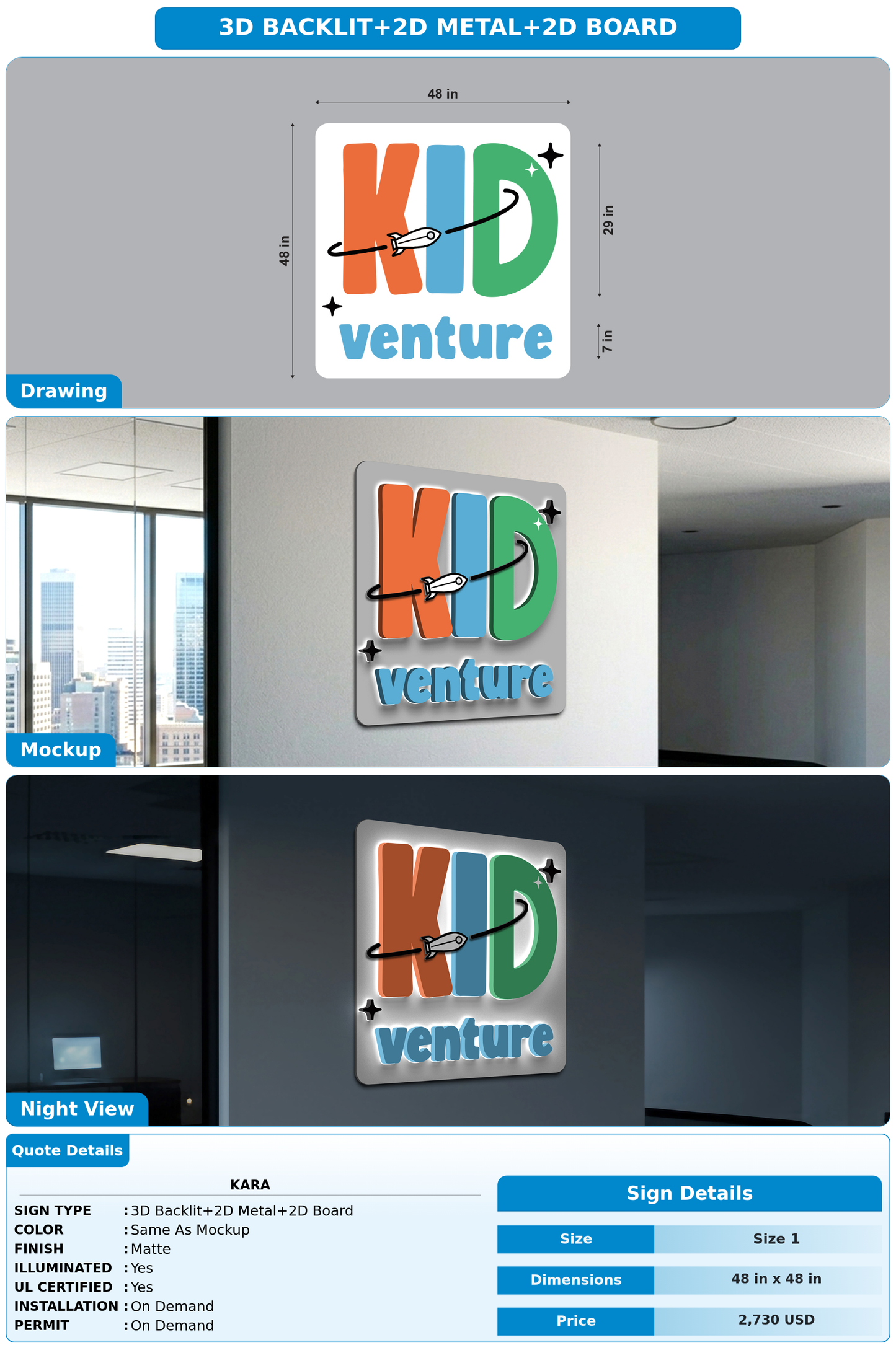 CUSTOM MOCKUP SIGN FOR Kara