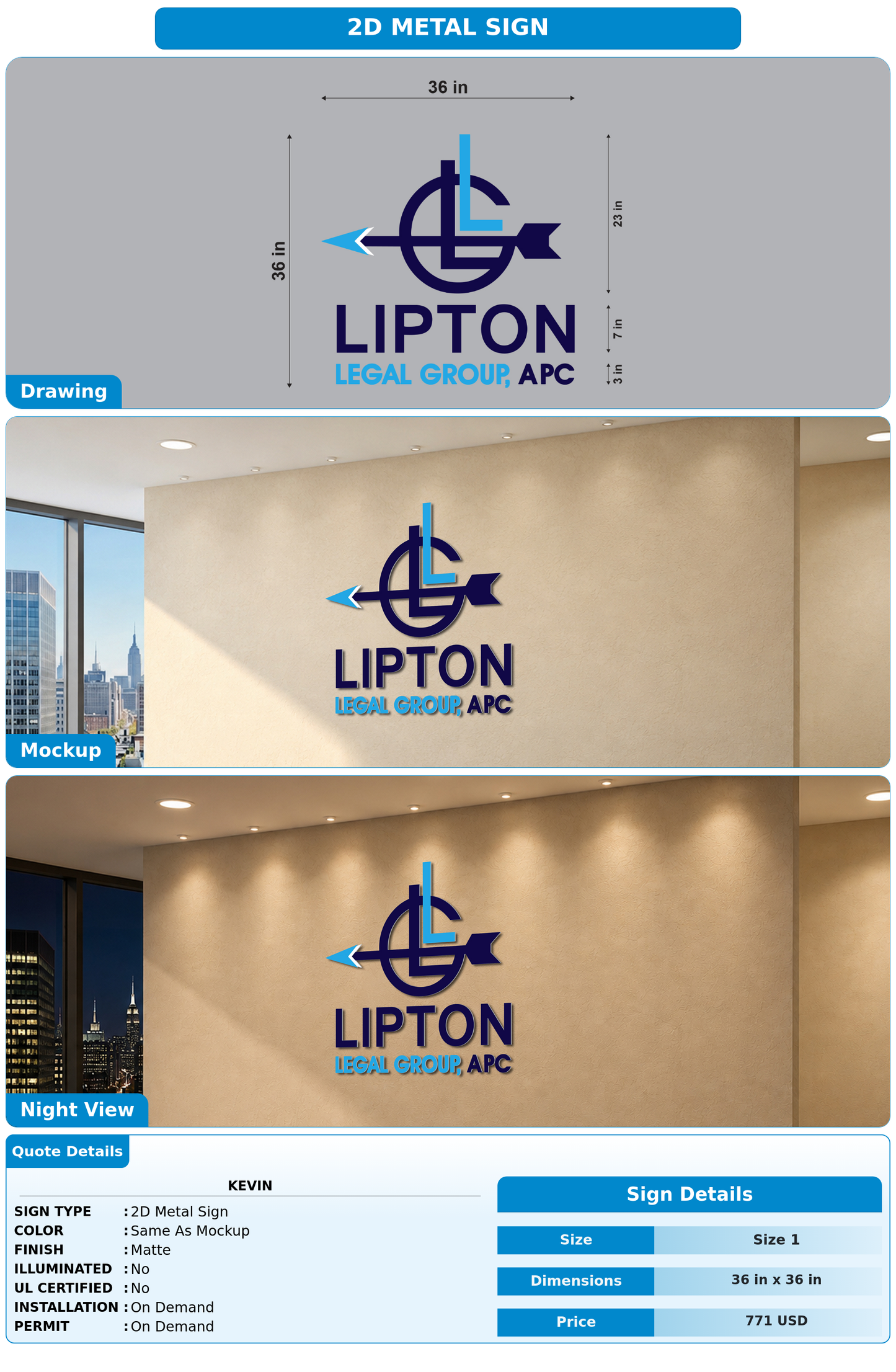 CUSTOM MOCKUP SIGN FOR kevin