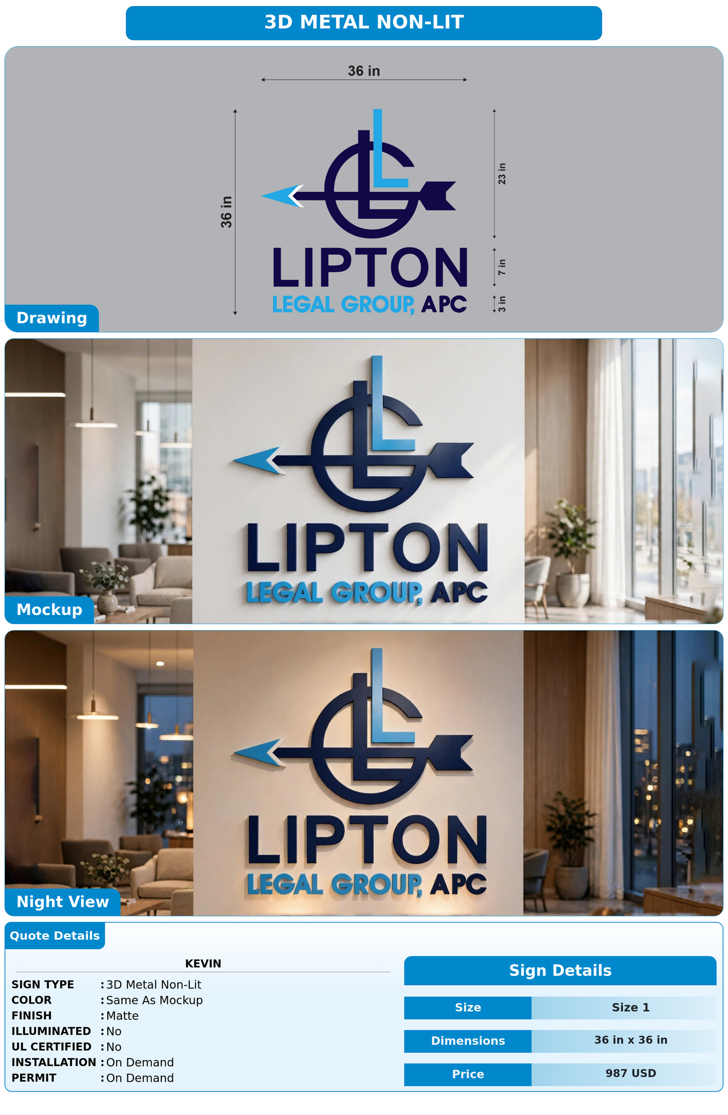 CUSTOM MOCKUP SIGN FOR kevin