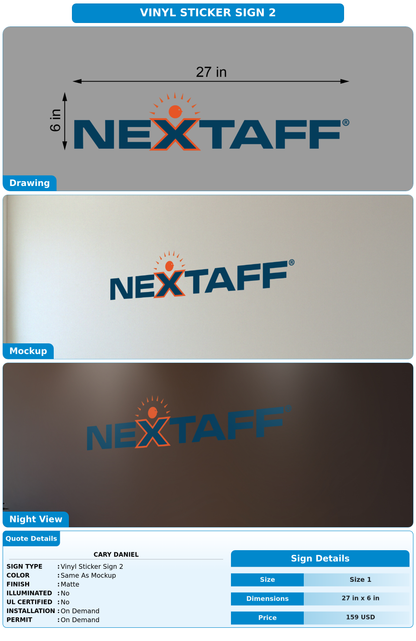CUSTOM MOCKUP SIGN FOR Cary Daniel