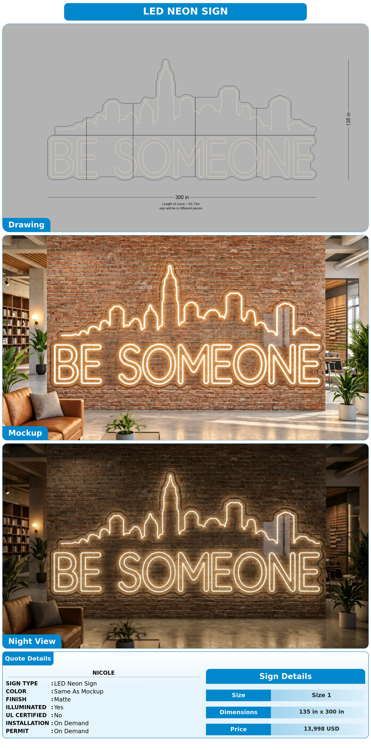 CUSTOM MOCKUP SIGN FOR Nicole
