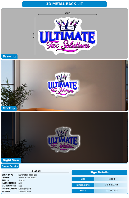 CUSTOM MOCKUP SIGN FOR Sharon