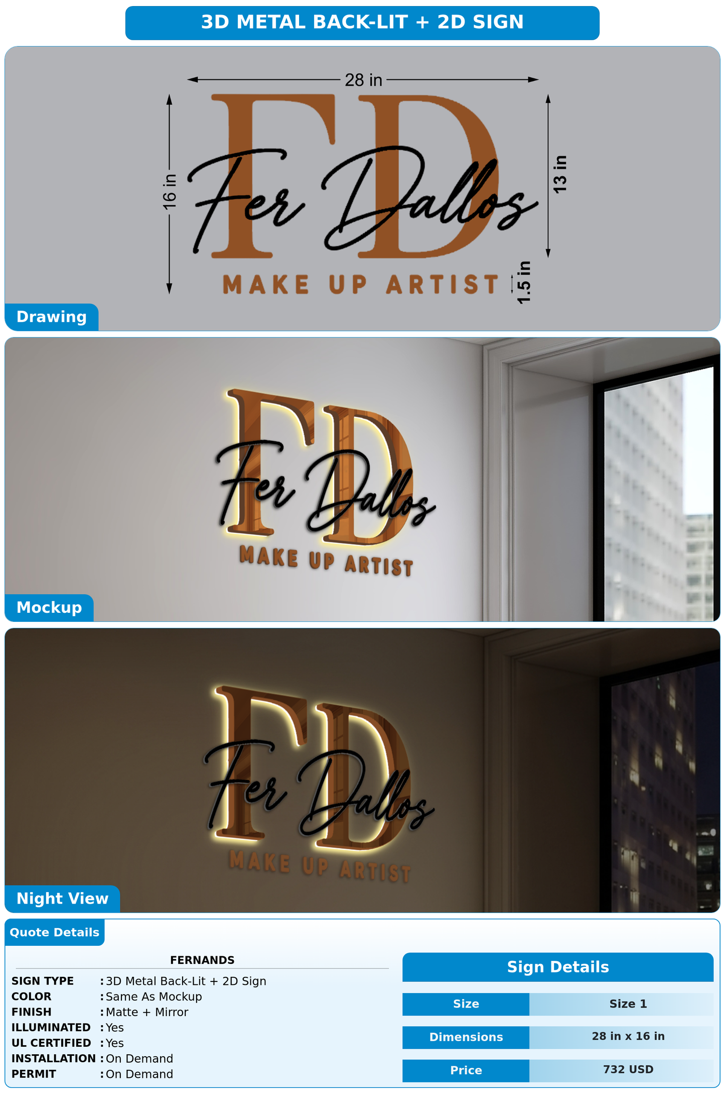 CUSTOM MOCKUP SIGN FOR Fernands