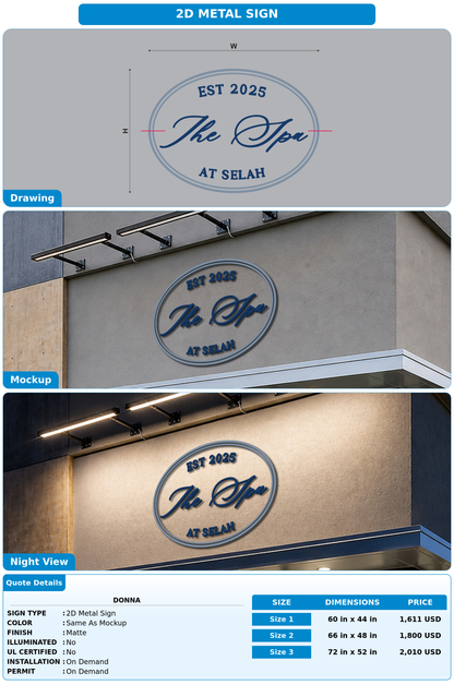 CUSTOM MOCKUP SIGN FOR Donna