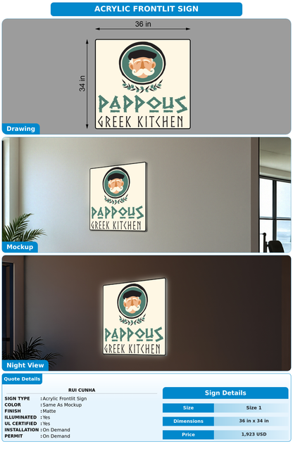 CUSTOM MOCKUP SIGN FOR Rui Cunha