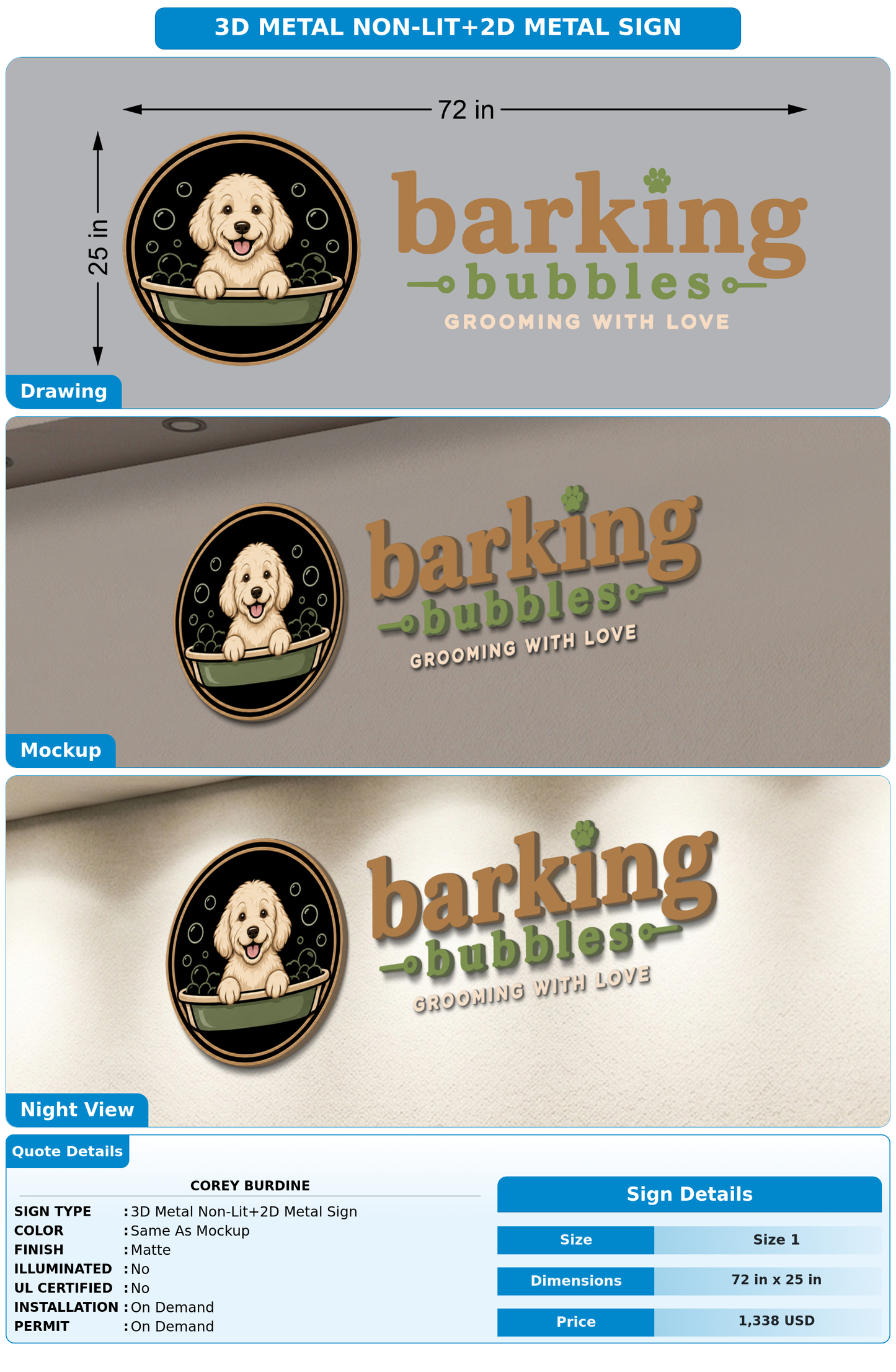 CUSTOM MOCKUP SIGN FOR corey burdine