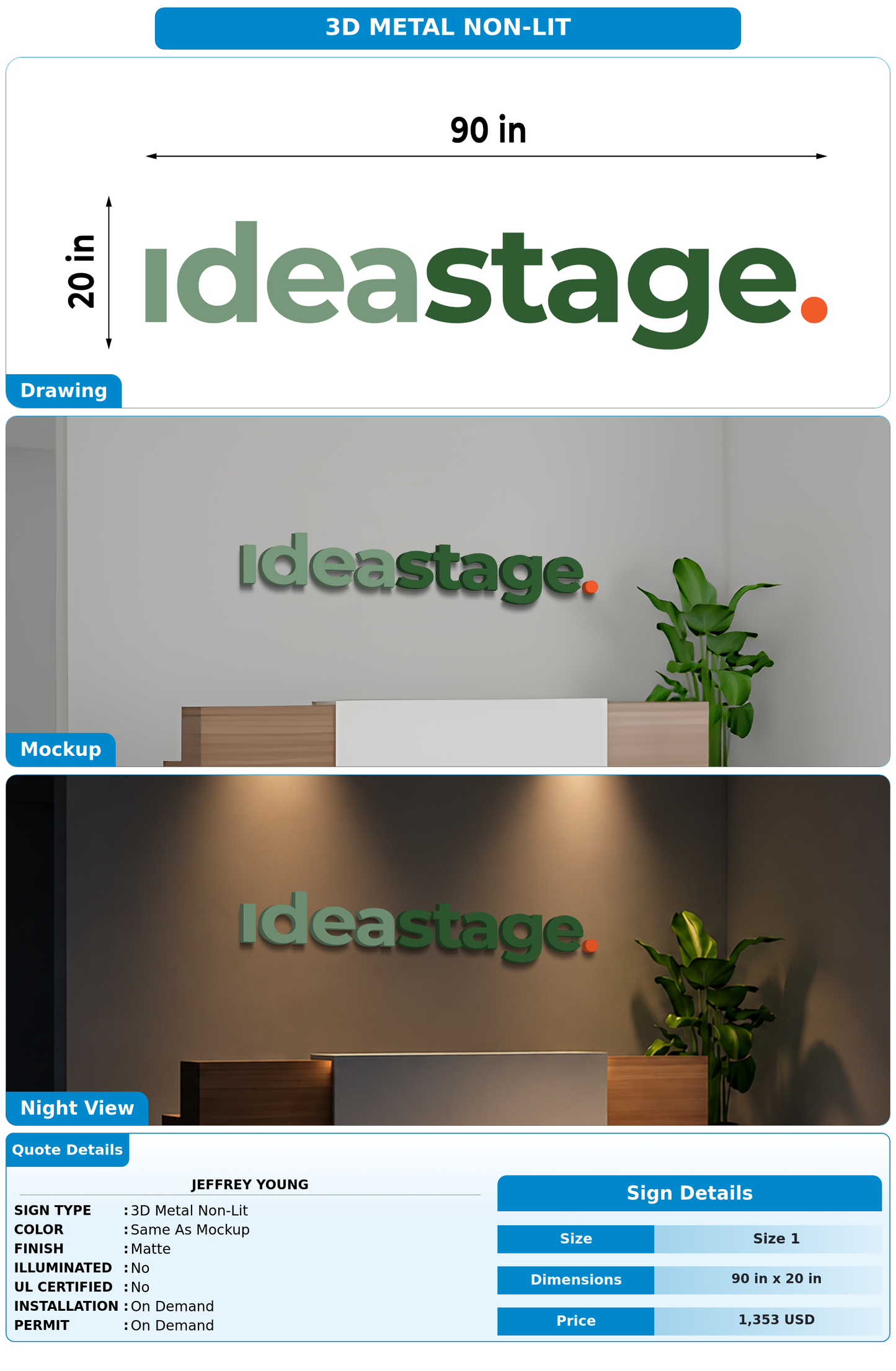 CUSTOM MOCKUP SIGN FOR Jeffrey Young