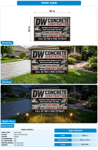 CUSTOM MOCKUP SIGN FOR David dowell