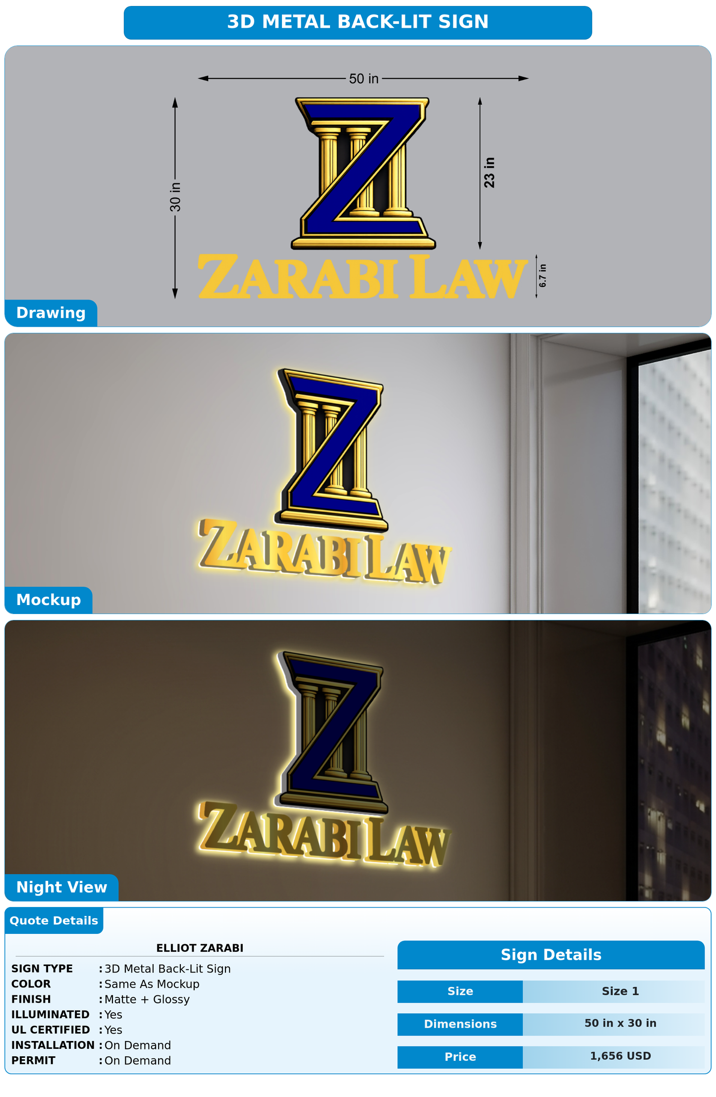 CUSTOM MOCKUP SIGN FOR Elliot Zarabi
