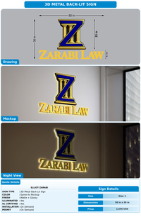 CUSTOM MOCKUP SIGN FOR Elliot Zarabi