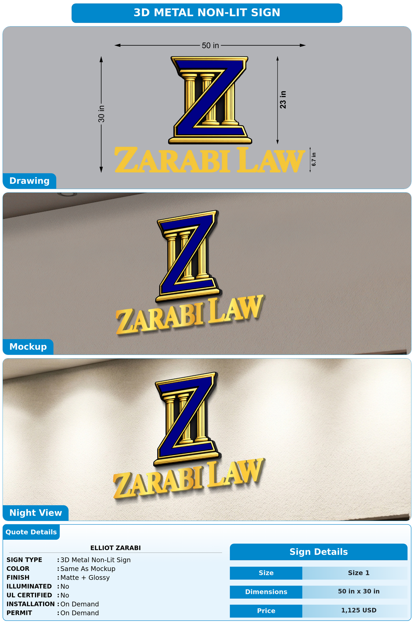 CUSTOM MOCKUP SIGN FOR Elliot Zarabi