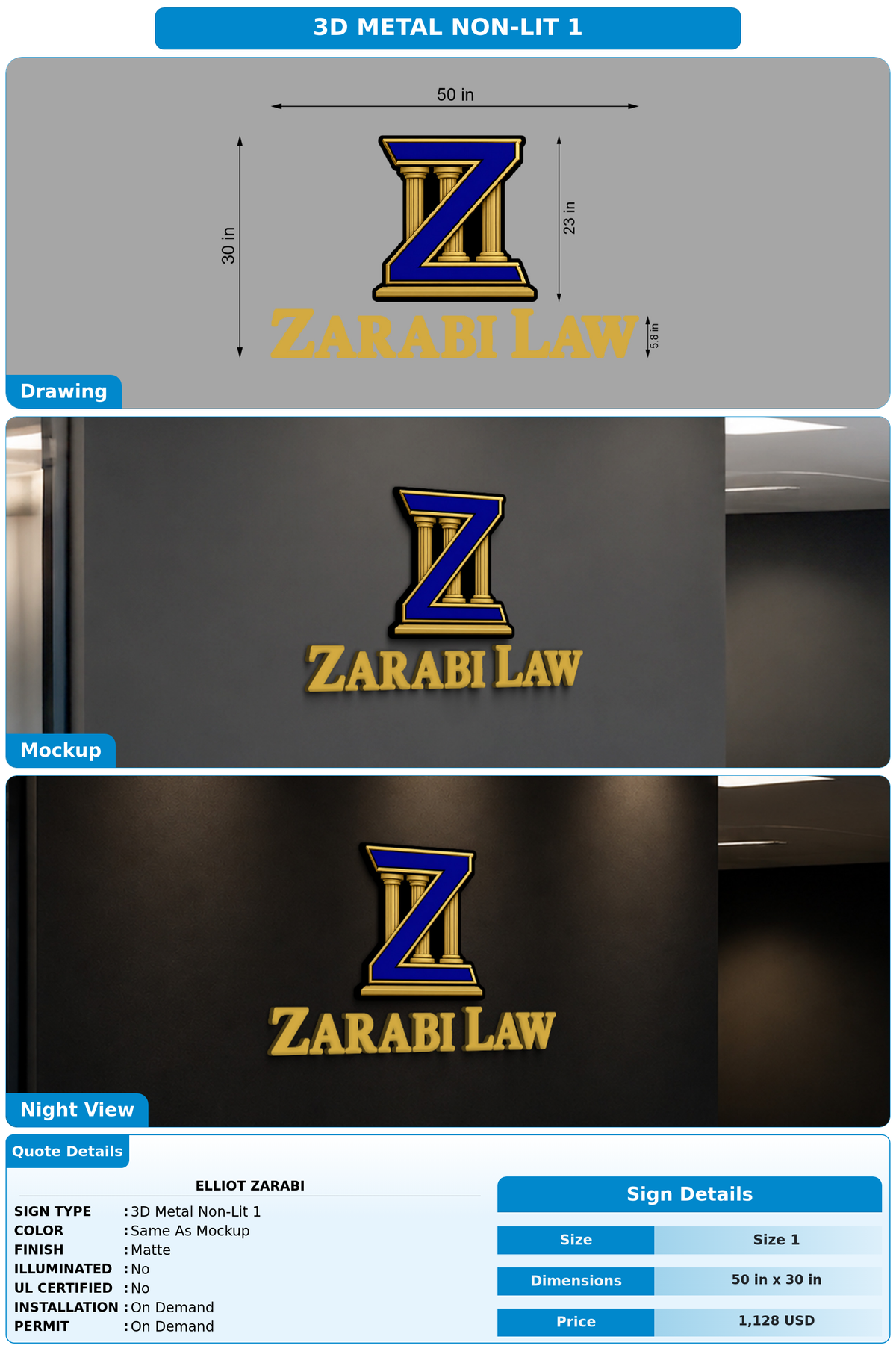 CUSTOM MOCKUP SIGN FOR Elliot Zarabi