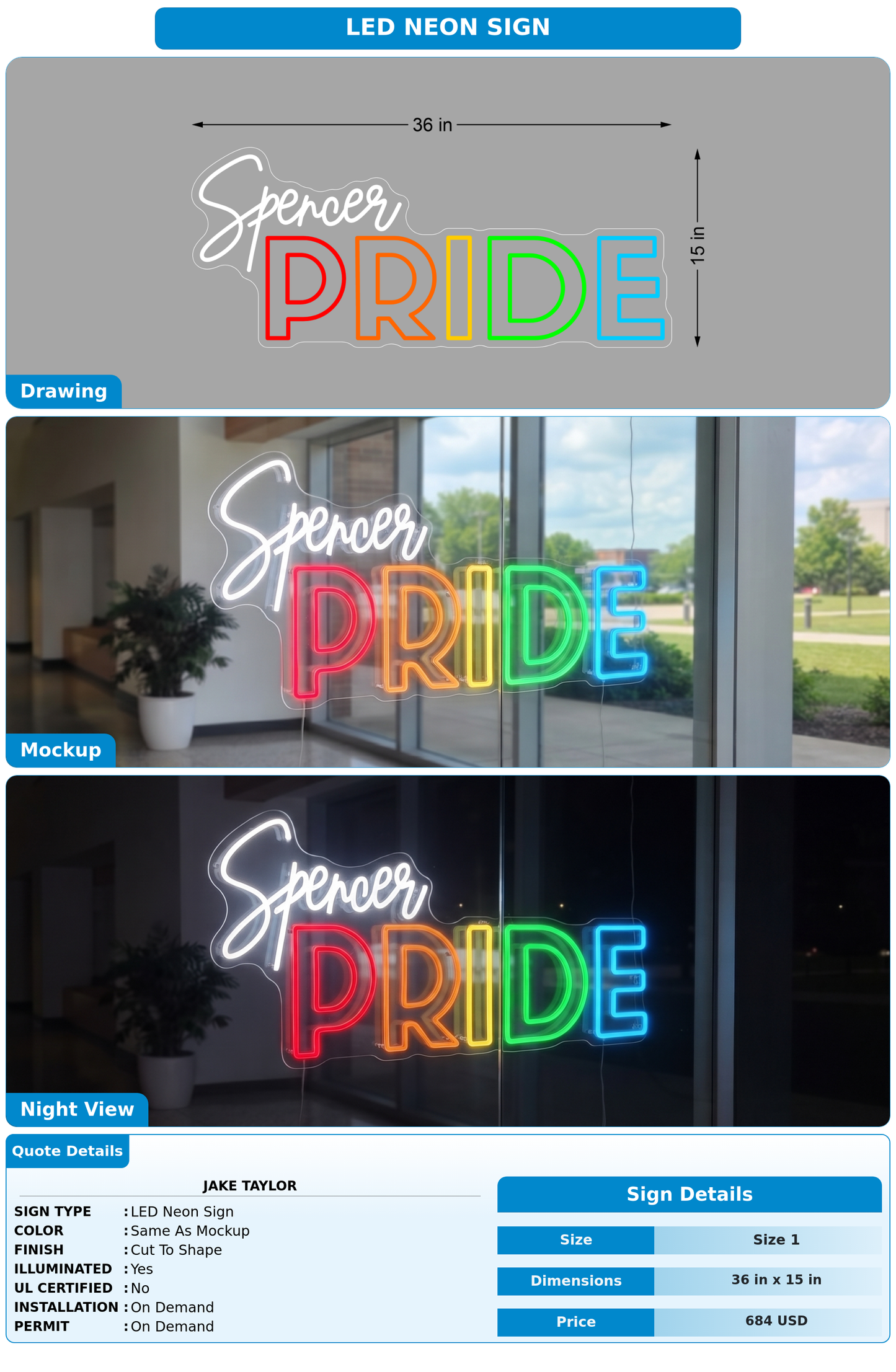 CUSTOM MOCKUP SIGN FOR Jake Taylor