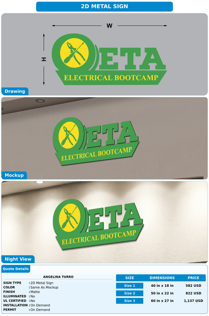 CUSTOM MOCKUP SIGN FOR Angelina Turro
