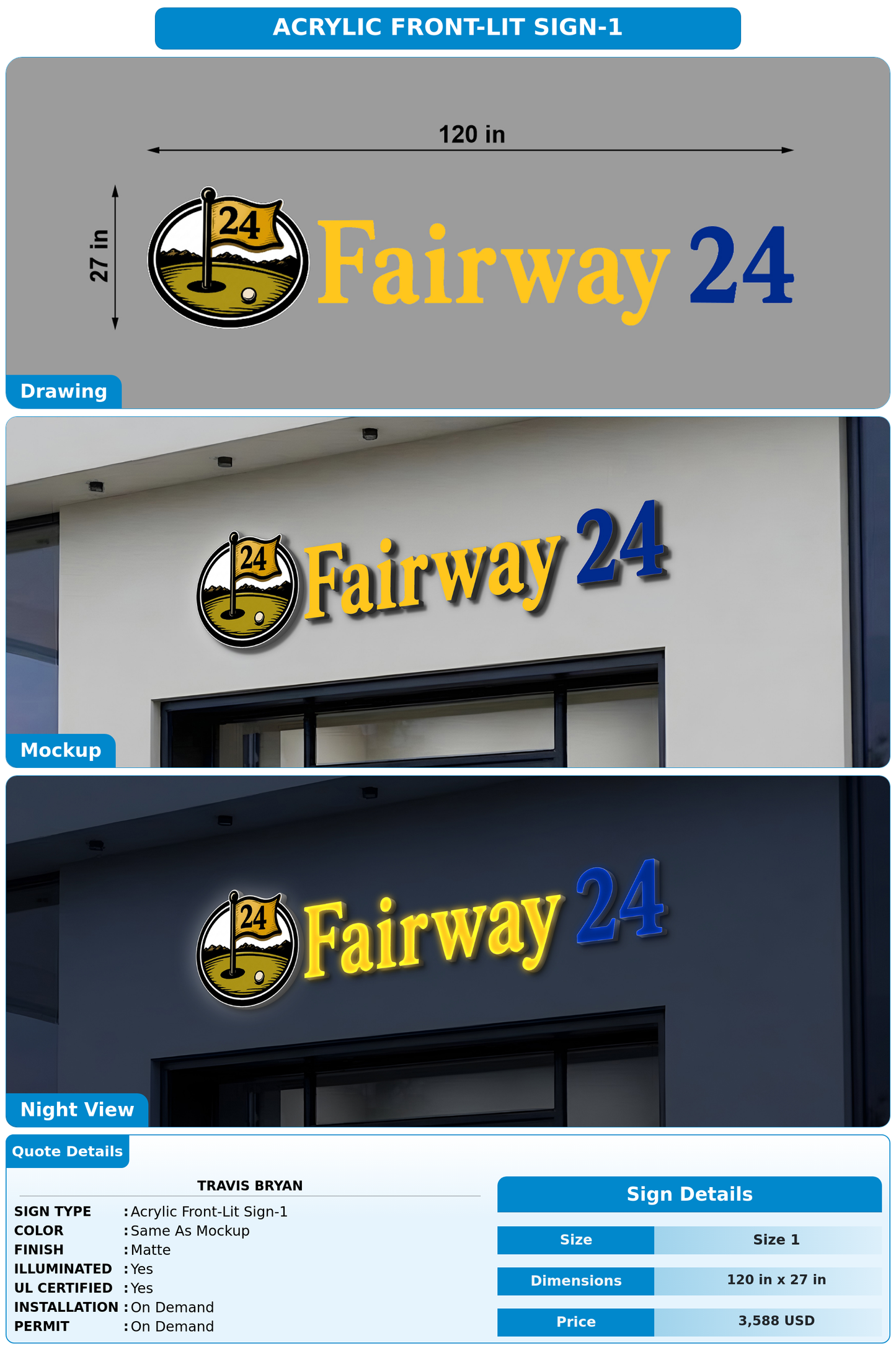 CUSTOM MOCKUP SIGN FOR TRAVIS  BRYAN