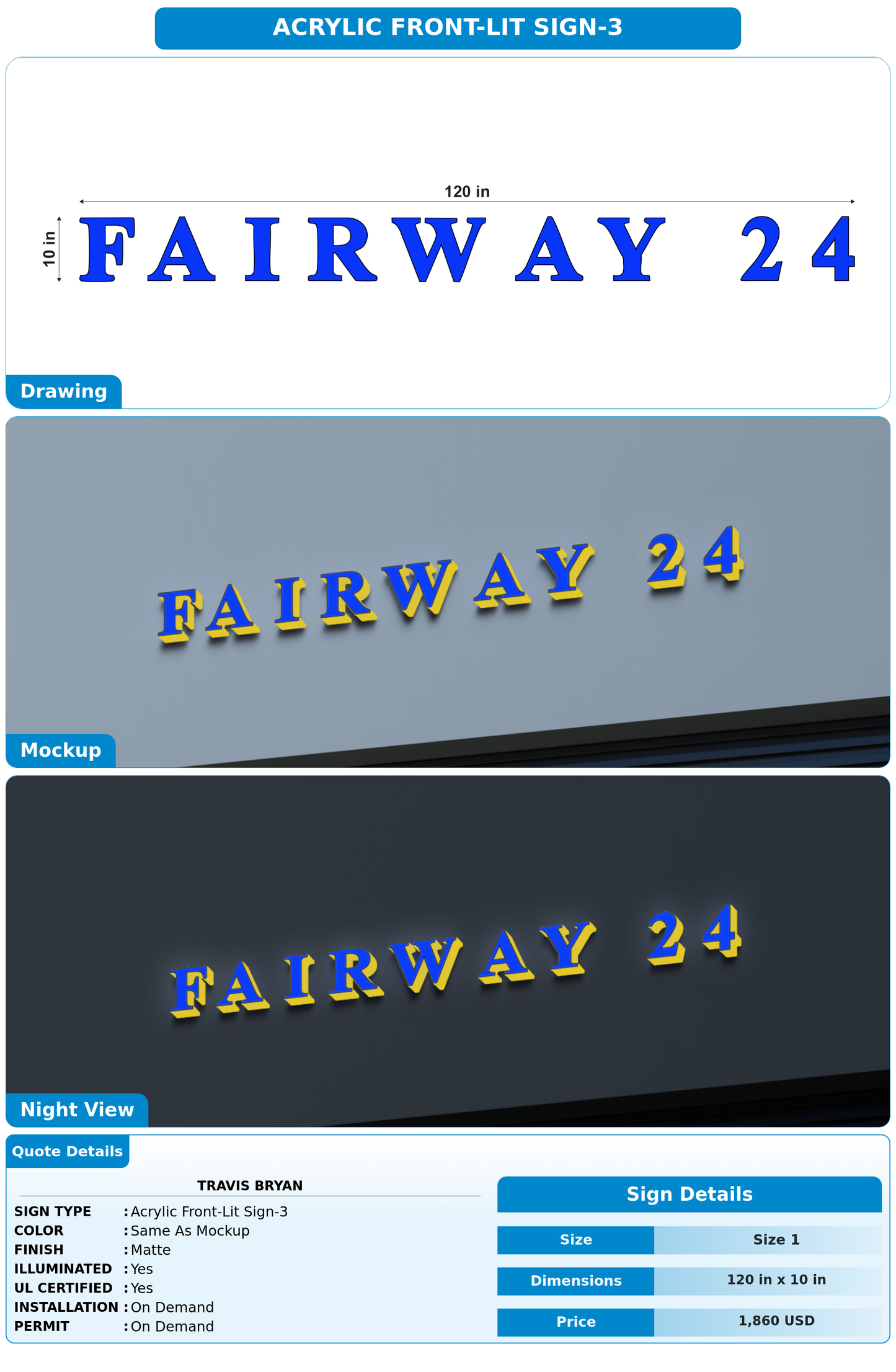 CUSTOM MOCKUP SIGN FOR TRAVIS  BRYAN