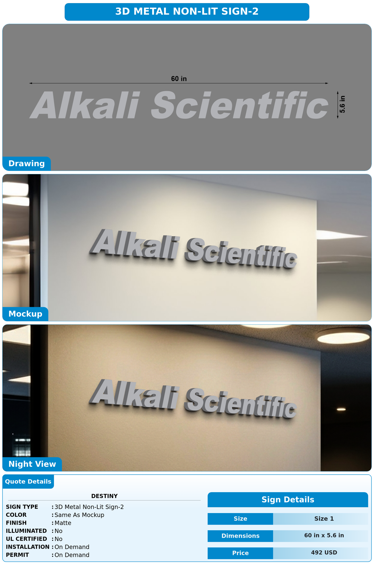 CUSTOM MOCKUP SIGN FOR Destiny