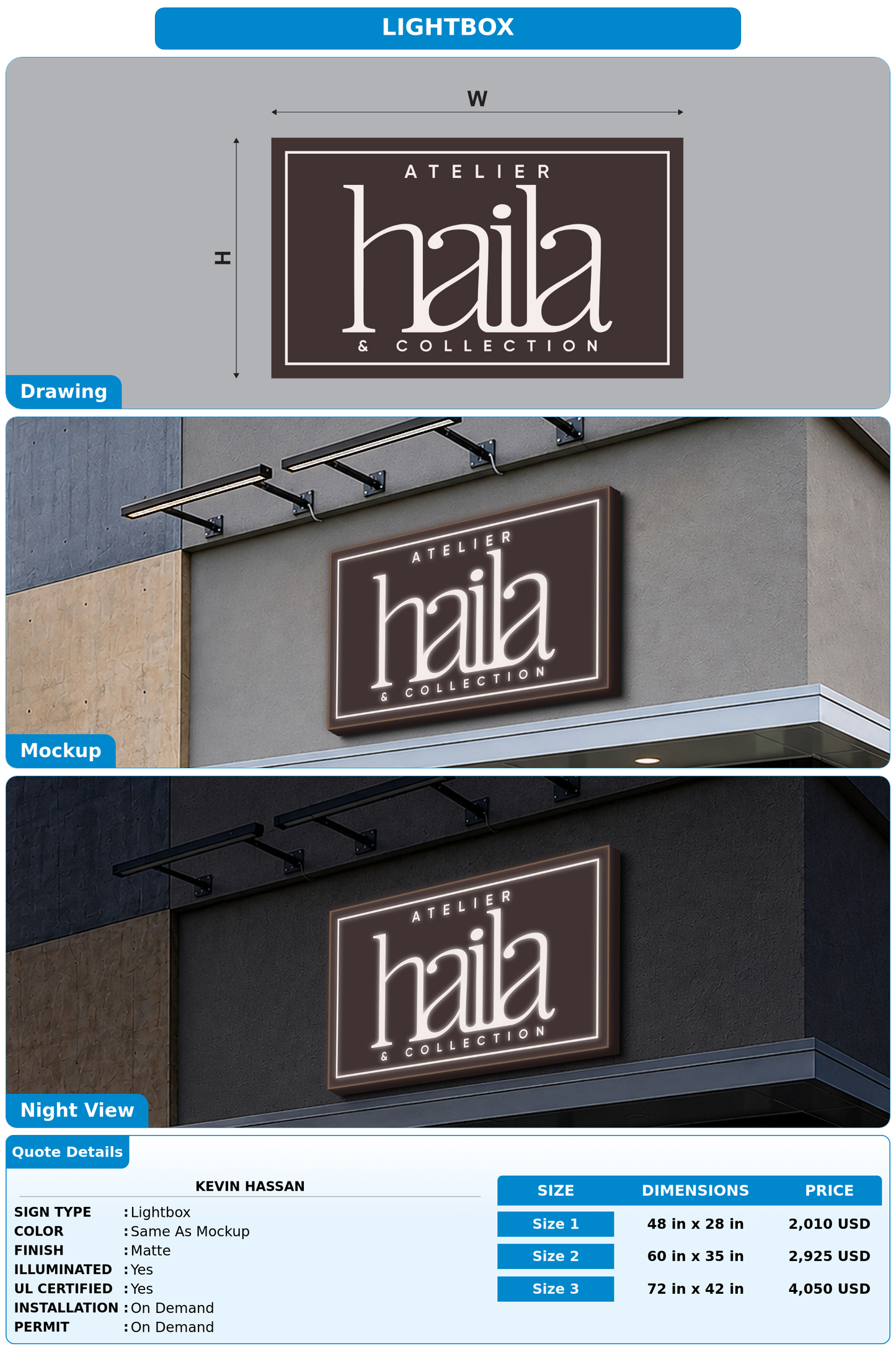 CUSTOM MOCKUP SIGN FOR kevin hassan