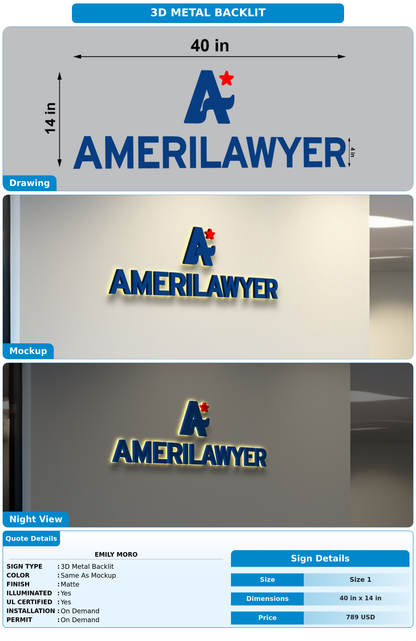 CUSTOM MOCKUP SIGN FOR Emily Moro