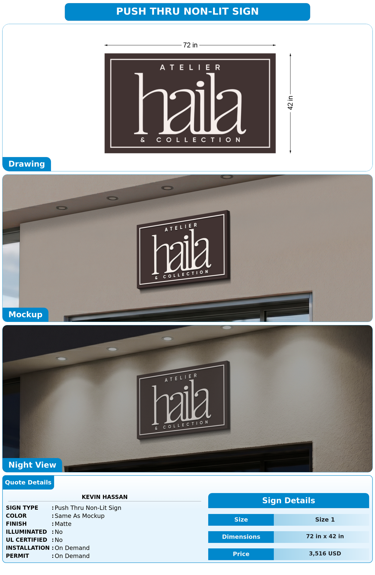 CUSTOM MOCKUP SIGN FOR kevin hassan