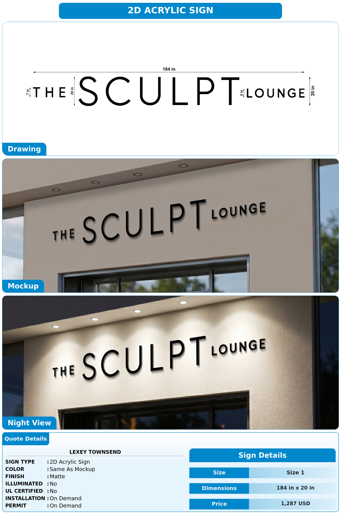 CUSTOM MOCKUP SIGN FOR Lexey Townsend