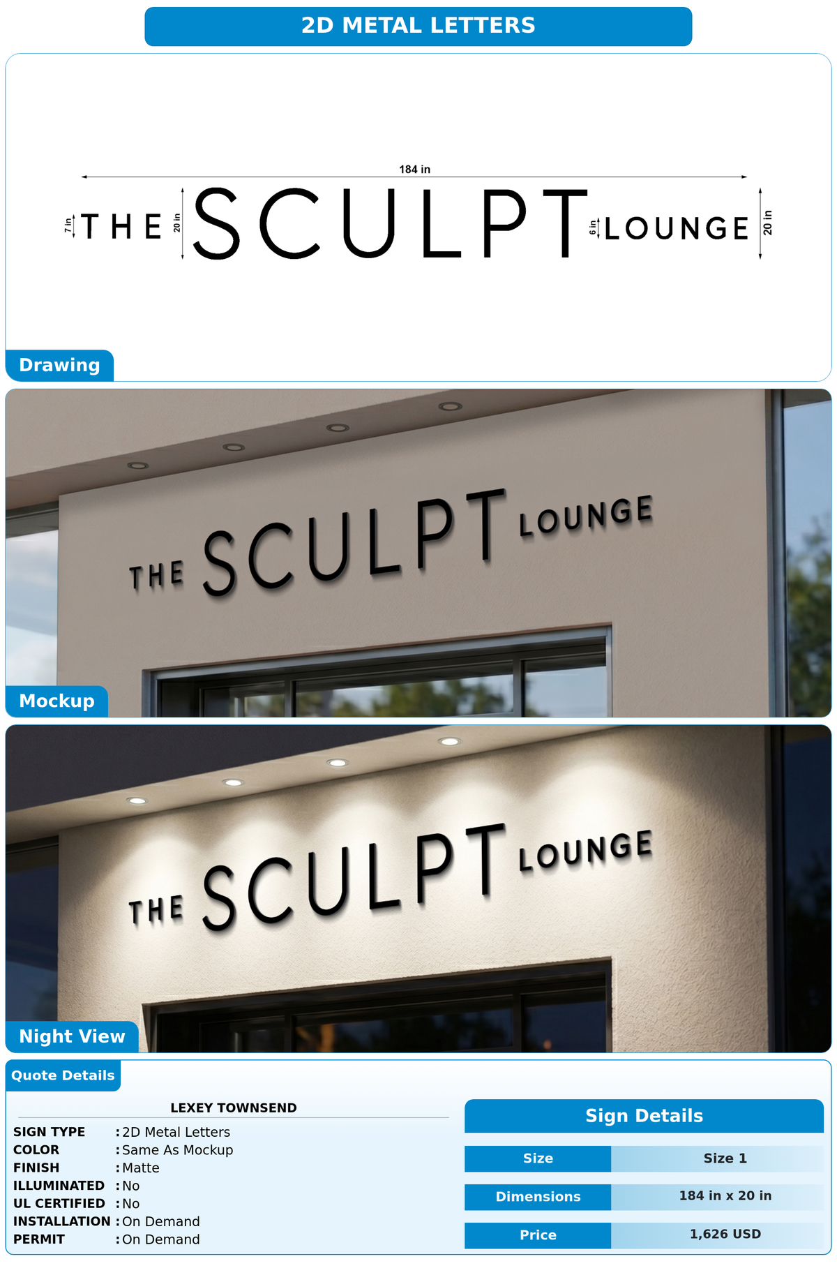 CUSTOM MOCKUP SIGN FOR Lexey Townsend