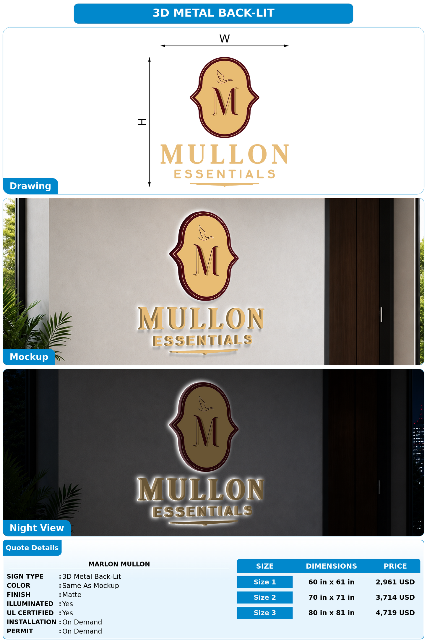CUSTOM MOCKUP SIGN FOR Marlon Mullon