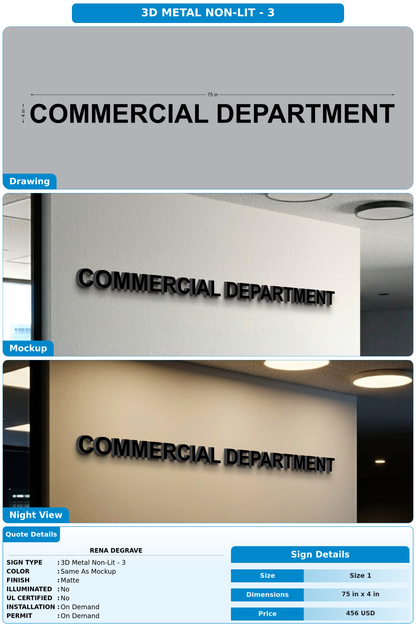 CUSTOM MOCKUP SIGN FOR Rena DeGrave