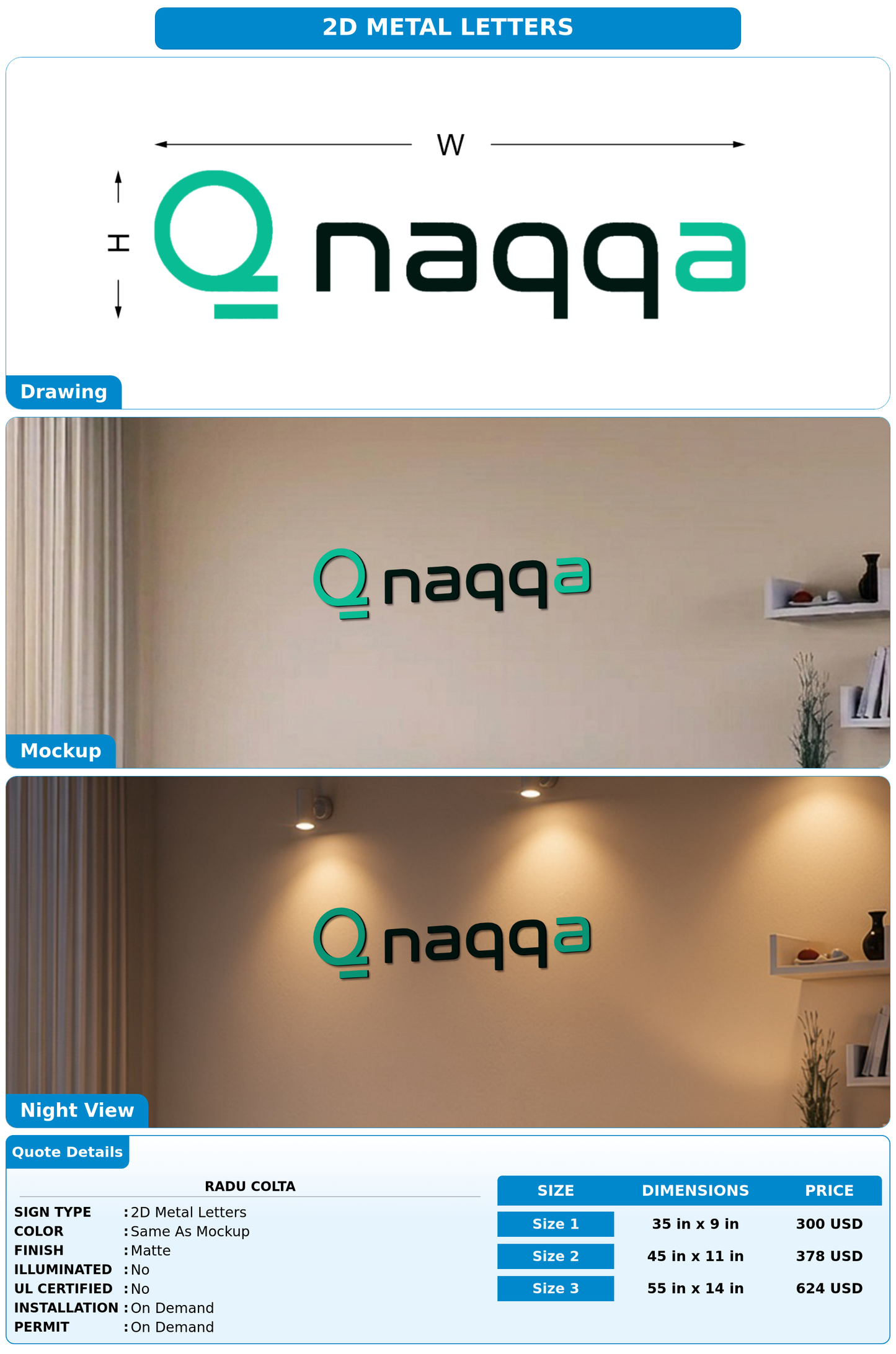 CUSTOM MOCKUP SIGN FOR Radu Colta
