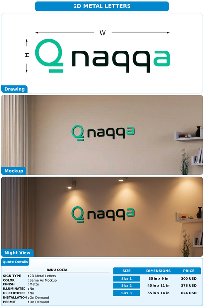CUSTOM MOCKUP SIGN FOR Radu Colta