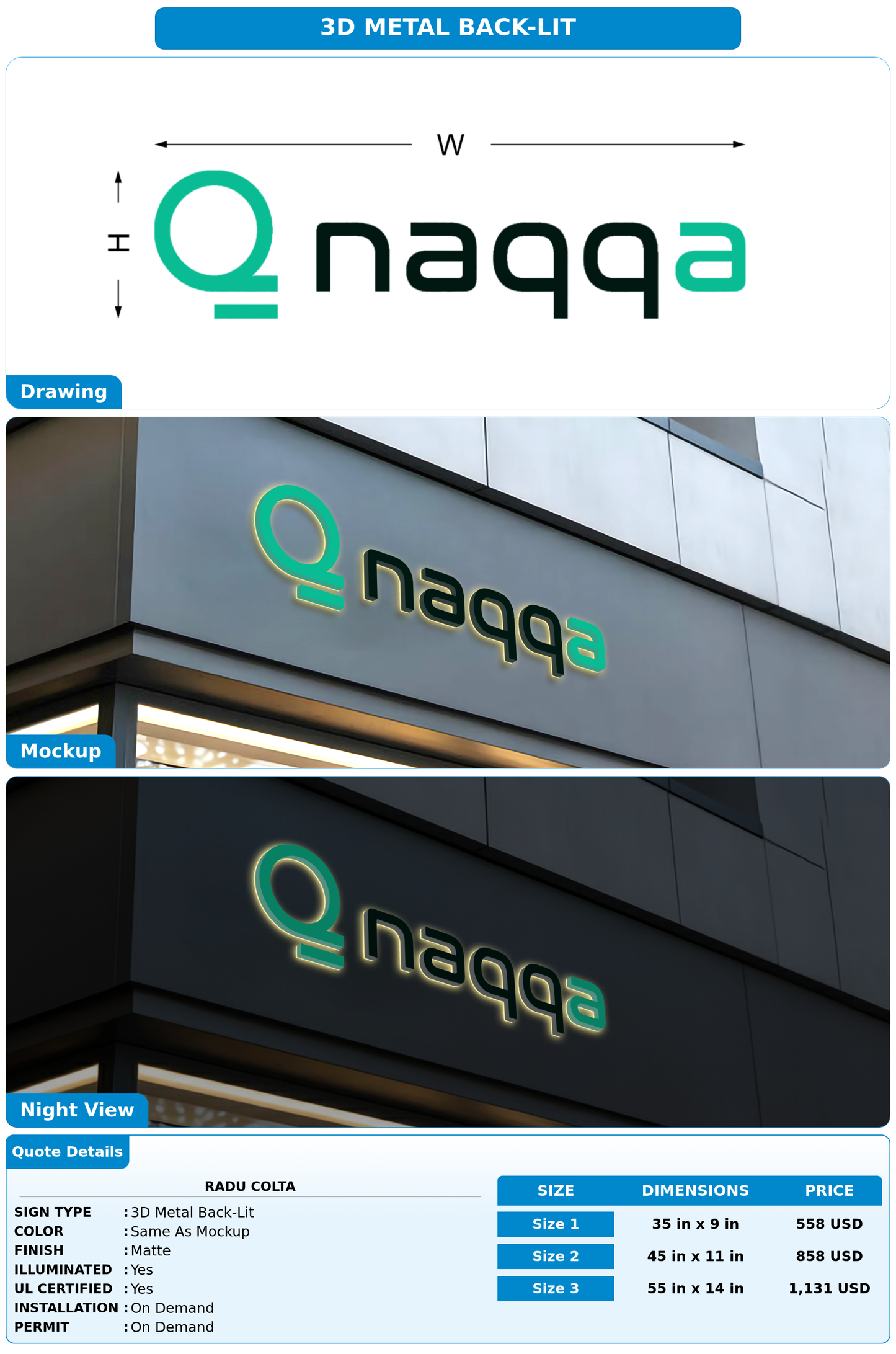 CUSTOM MOCKUP SIGN FOR Radu Colta