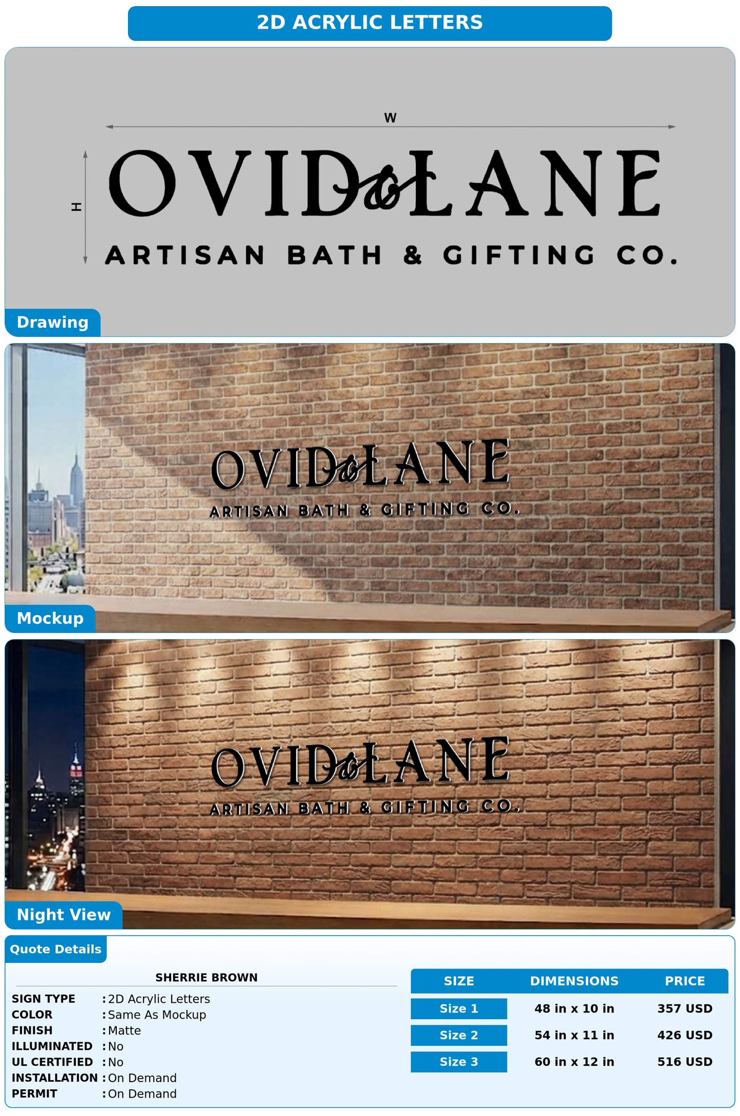 CUSTOM MOCKUP SIGN FOR Sherrie Brown