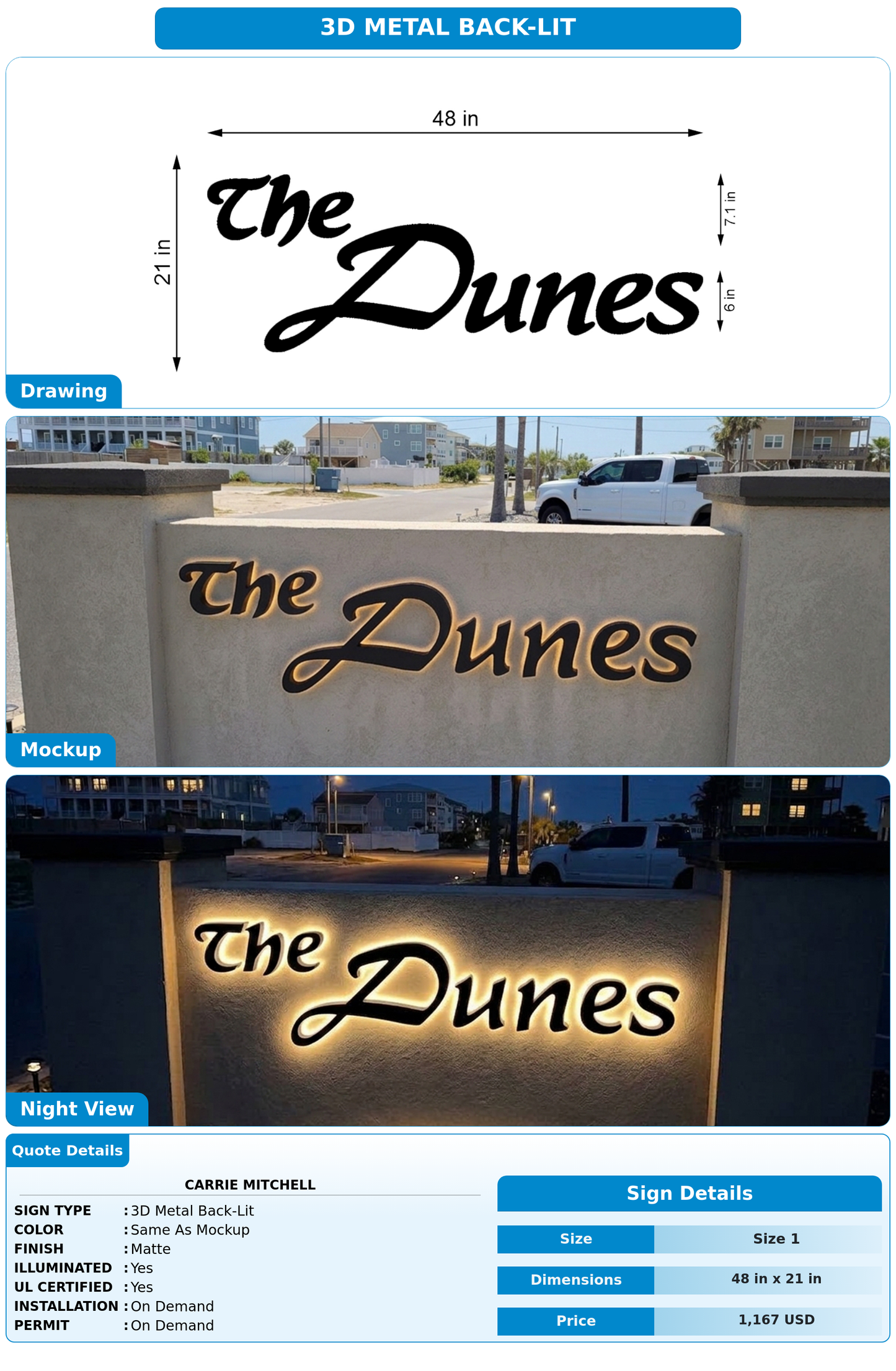 CUSTOM MOCKUP SIGN FOR Carrie Mitchell