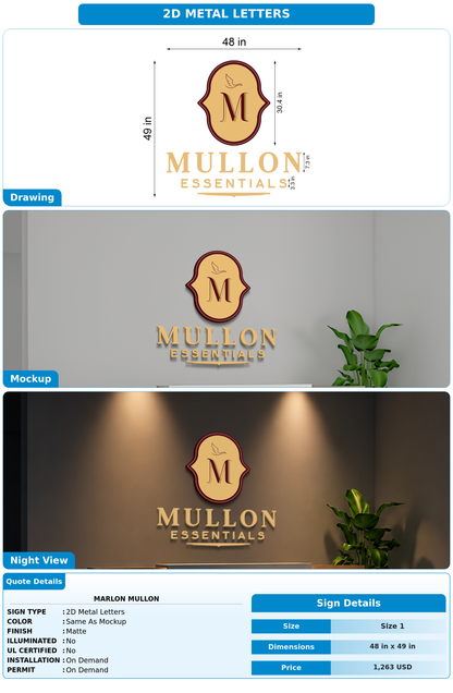 CUSTOM MOCKUP SIGN FOR Marlon Mullon