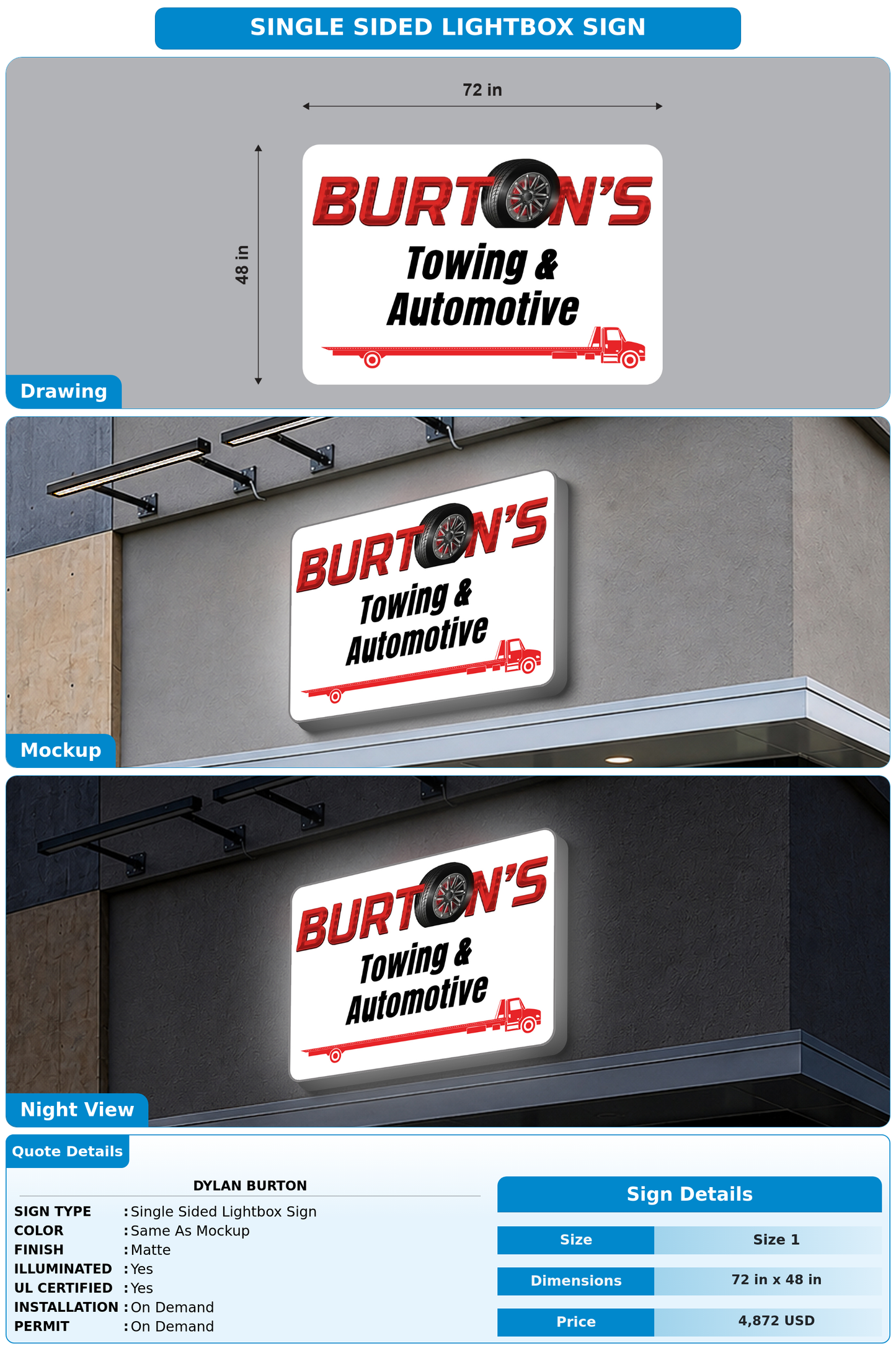 CUSTOM MOCKUP SIGN FOR Dylan Burton