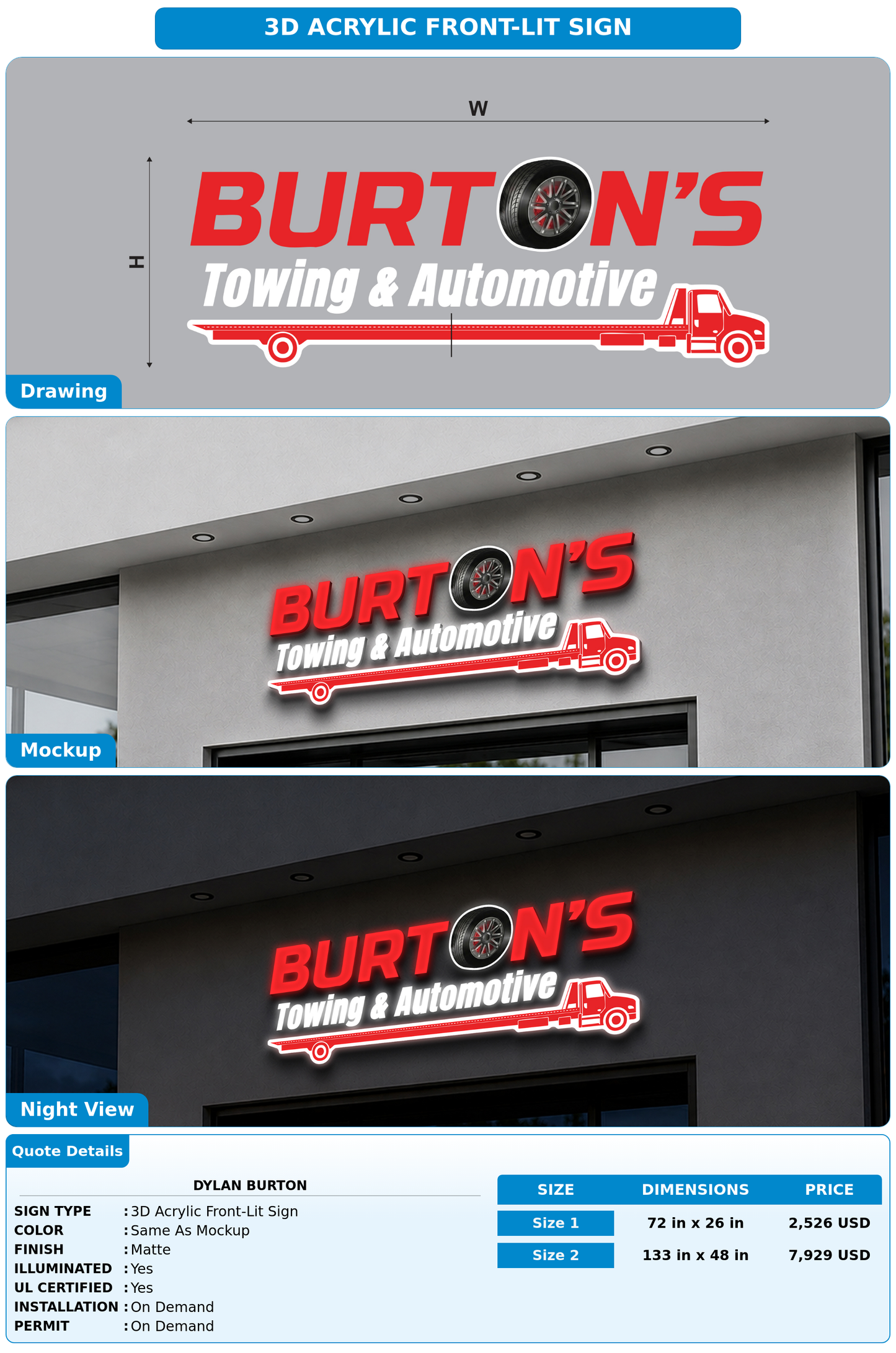 CUSTOM MOCKUP SIGN FOR Dylan Burton