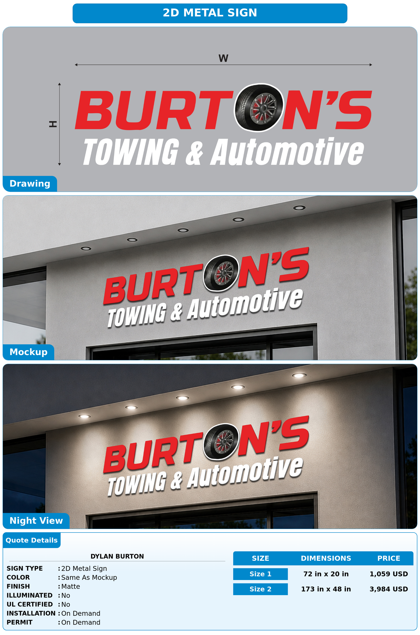 CUSTOM MOCKUP SIGN FOR Dylan Burton