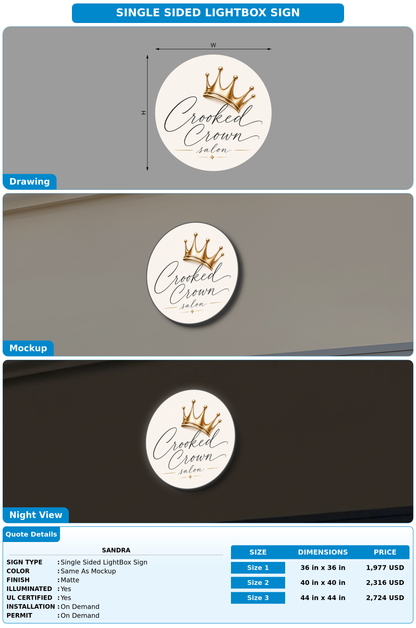 CUSTOM MOCKUP SIGN FOR Sandra