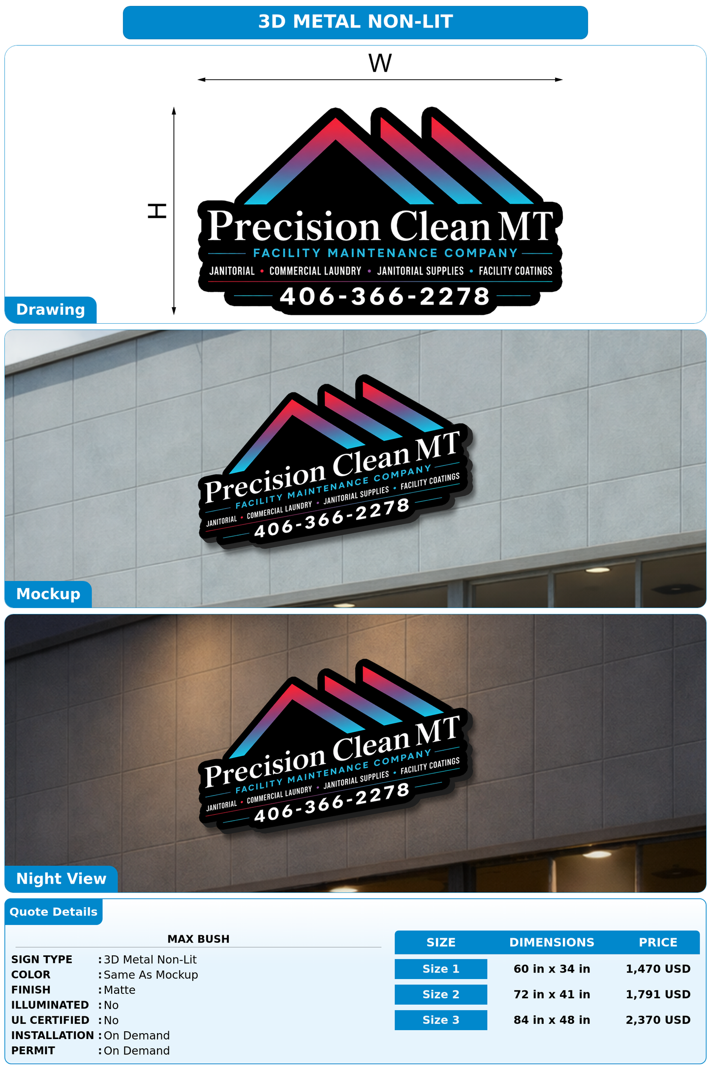 CUSTOM MOCKUP SIGN FOR Max Bush