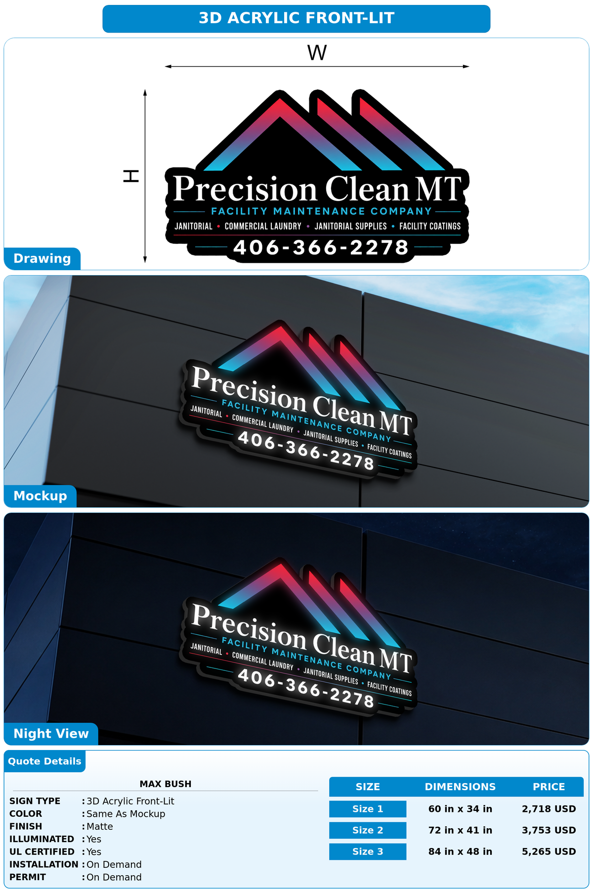 CUSTOM MOCKUP SIGN FOR Max Bush