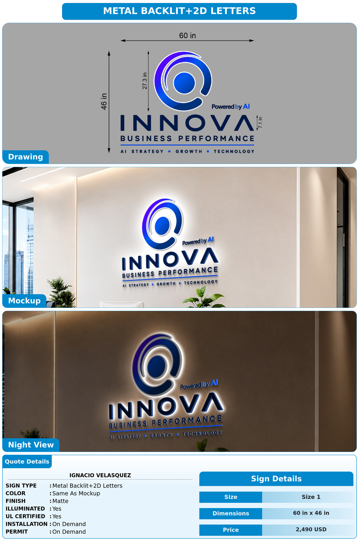 CUSTOM MOCKUP SIGN FOR Ignacio Velasquez