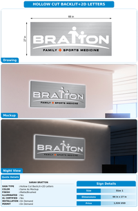 CUSTOM MOCKUP SIGN FOR Sarah Bratton