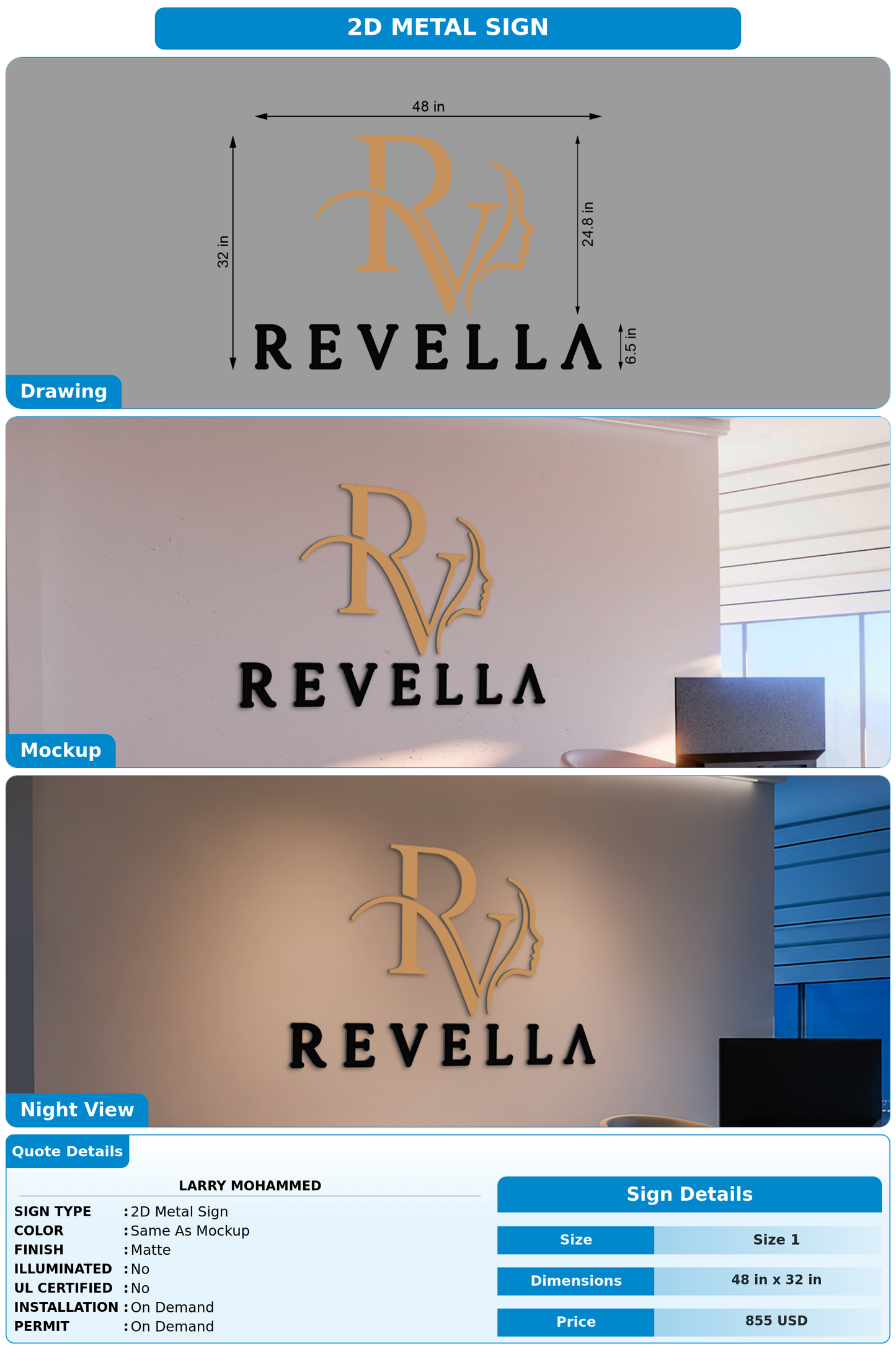 CUSTOM MOCKUP SIGN FOR Larry Mohammed